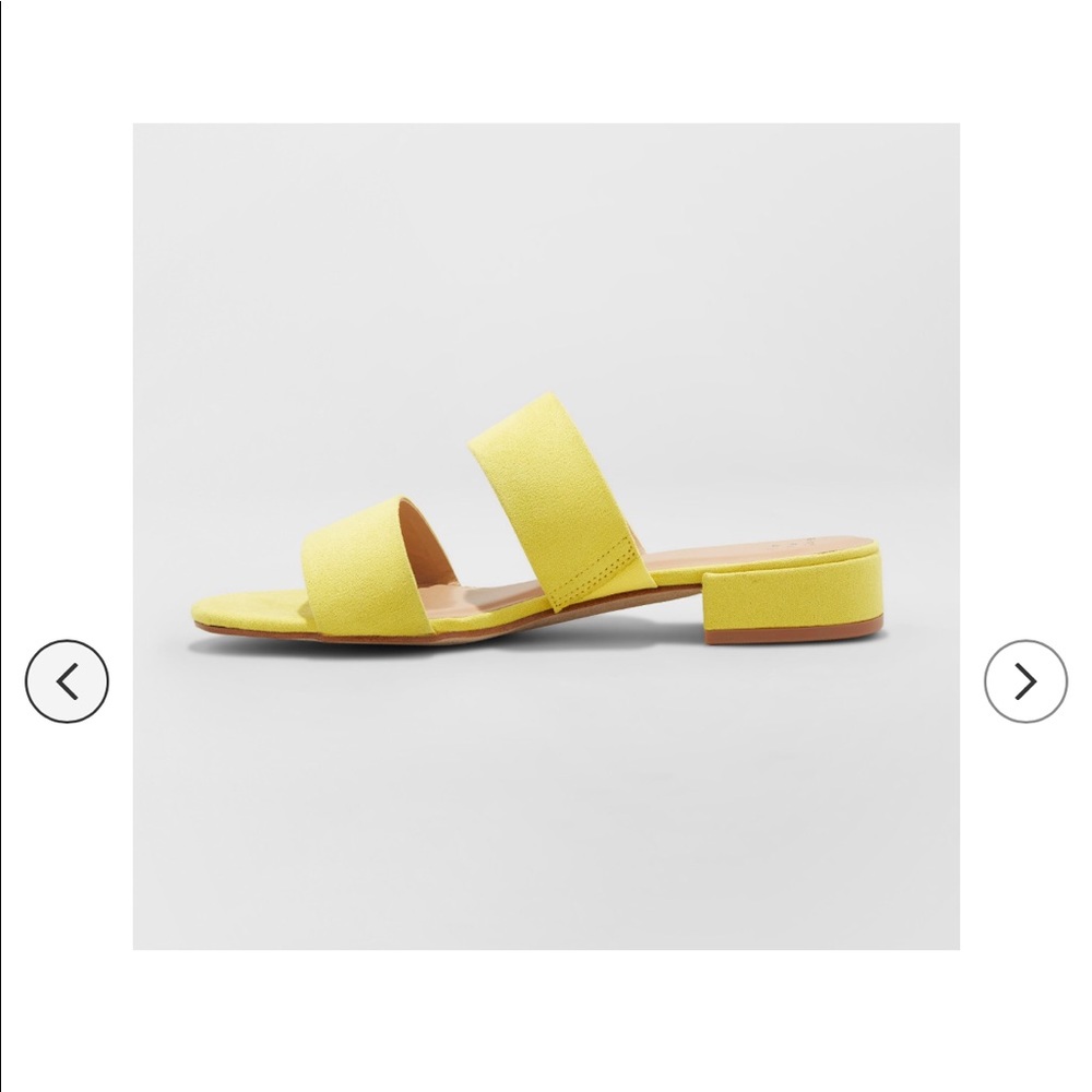 NWT - Yellow Slide Sandals